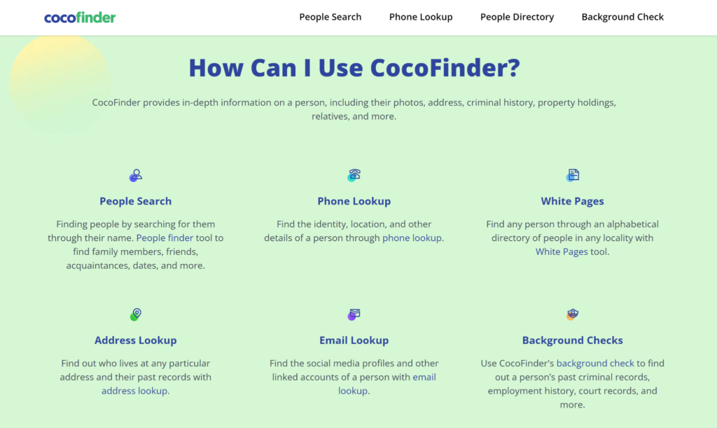 Applications of cocofinder.com