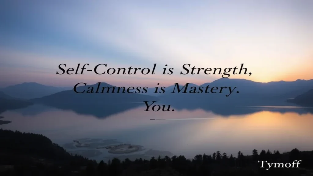 The Synergy of Self-Control and Calmness